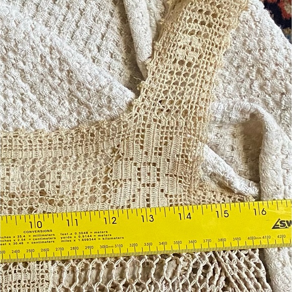 VINTAGE Y2K BOHO FRINGE CROCHET TOP - Picture 4 of 4